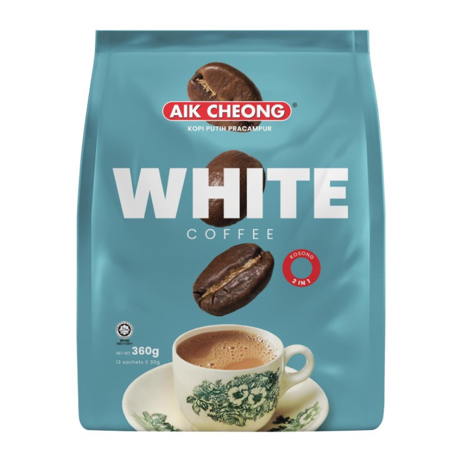 Aik Cheong 2-in-1 White Coffee (No Sugar) 12x30g