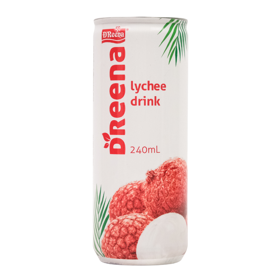 D'reena Lychee Drink with Real Fruit Pulp 240ml