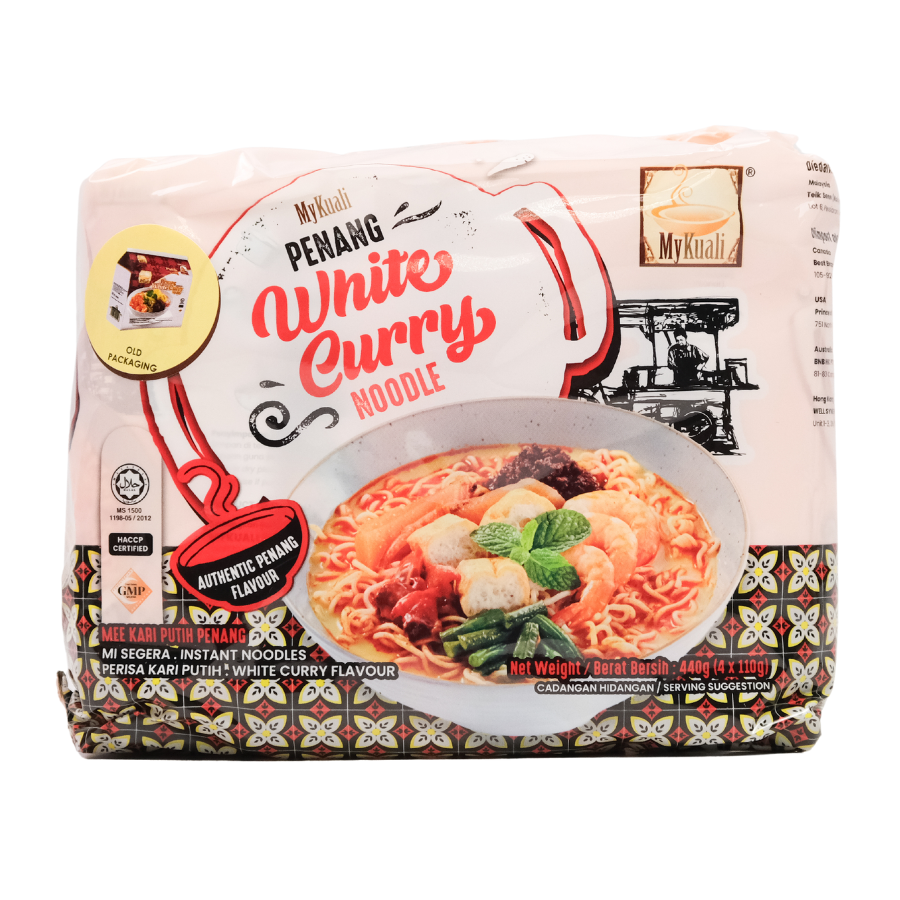 MyKuali Penang White Curry Noodles 4x110g Pack