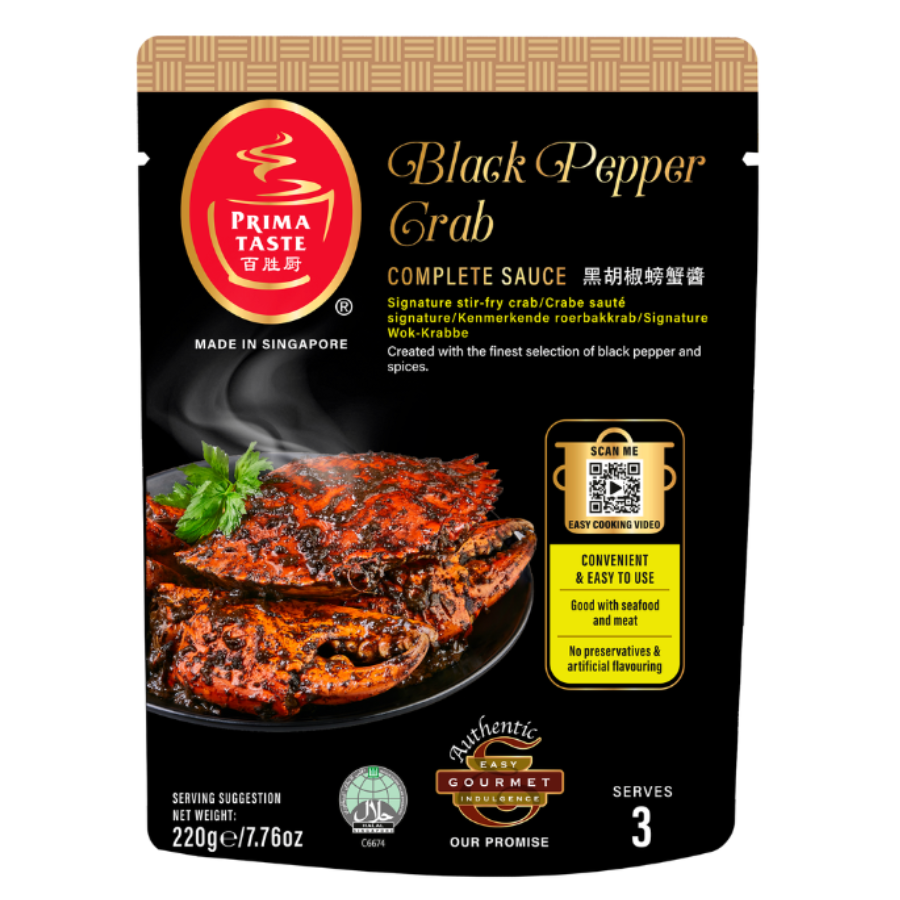 Prima Taste Black Pepper Crab Complete Sauce 220g