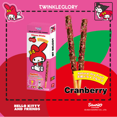 Twinkle Glory My Melody Choco Sticks Cranberry Flavour 45g