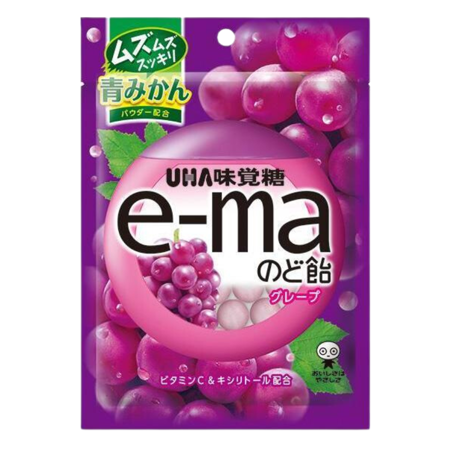 Uha E-Ma Cough Drop Candy Grape 50g (EXP: 31.03.25)