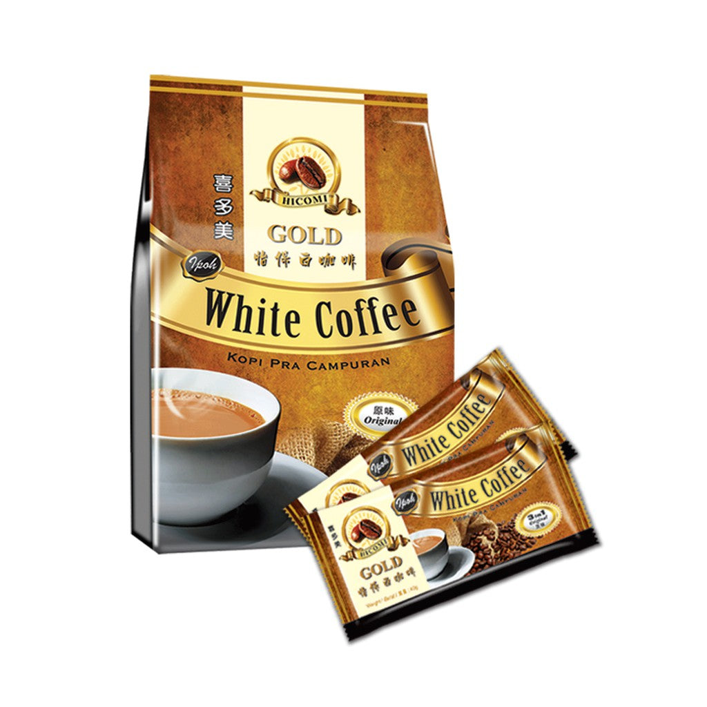 Hicomi Ipoh White Coffee 3-in-1 Gold Original 15x40g